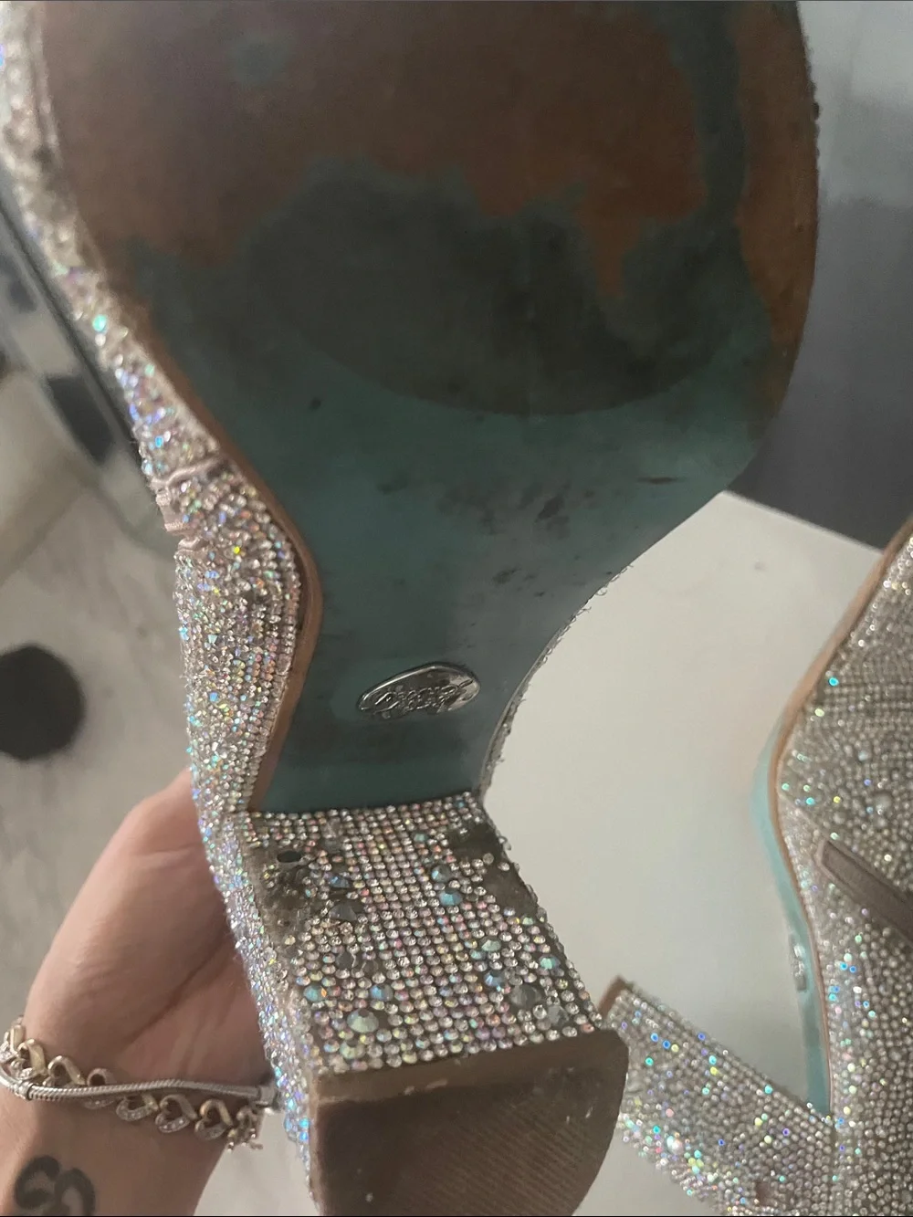 Betsey Johnson Sparkling Crystal-Embellished Women's Ankle Boots - Silver
